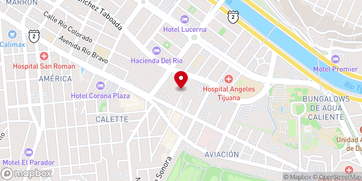 Map showing location of La Roca Tijuana