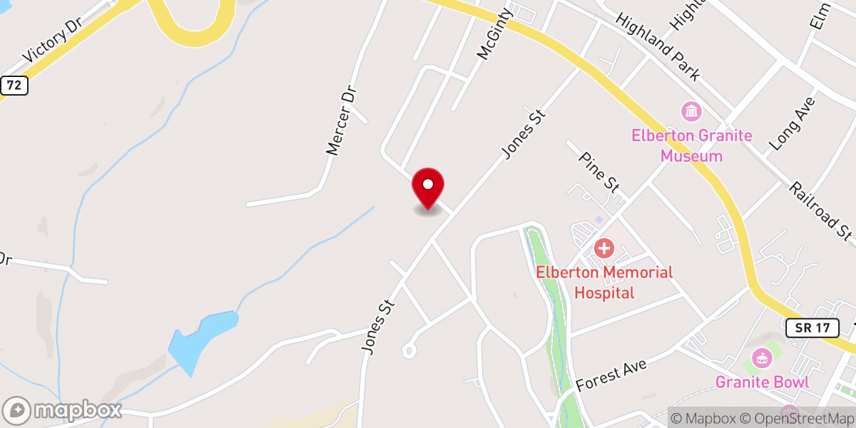 Map showing location of Union Grove Baptist Church