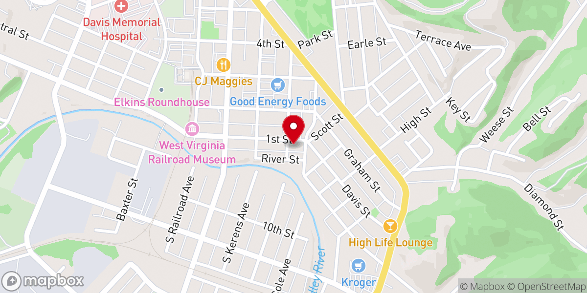 Map showing location of Holy Trinity Lutheran Church