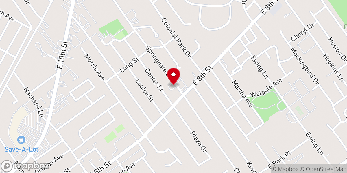 Map showing location of Emmanuel Baptist Church