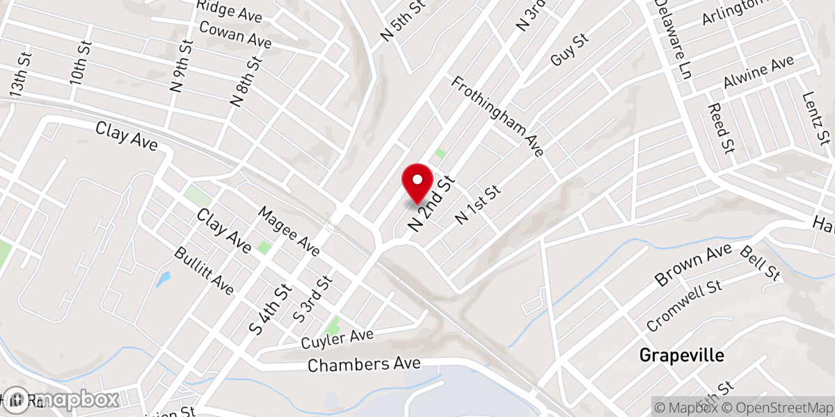 Map showing location of Grace United Church of Christ