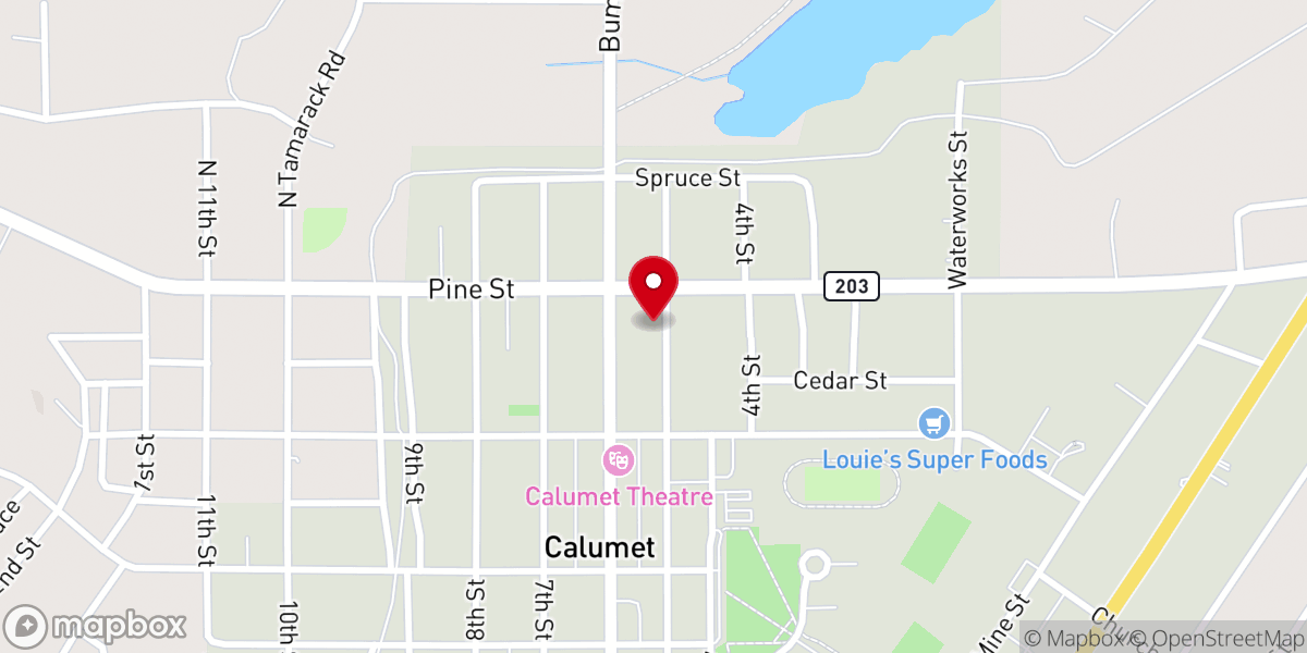 Map showing location of Copper Country Angel Mission