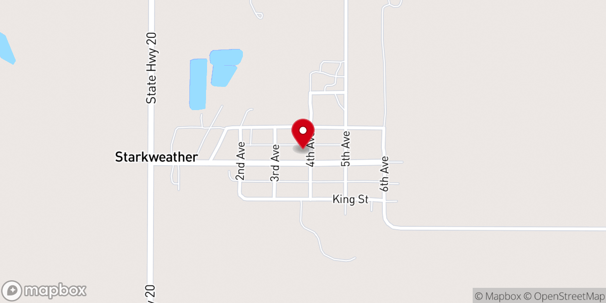 Map showing location of Trinity Bergen Lutheran Church