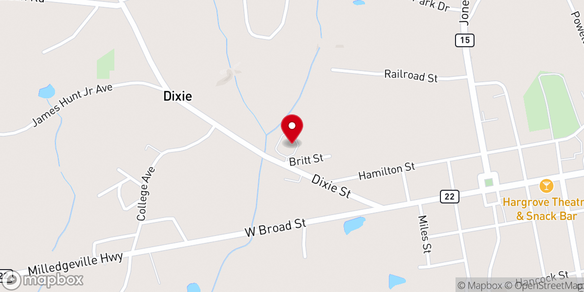 Map showing location of New Harvest Outreach CCHL