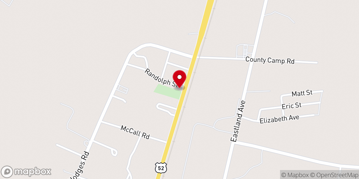 Map showing location of New Friendship FWB Church