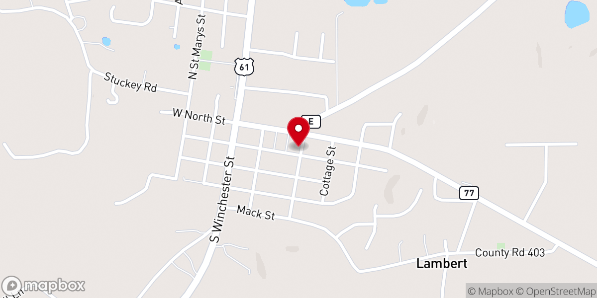 Map showing location of Lacroix UMC Benton Campus