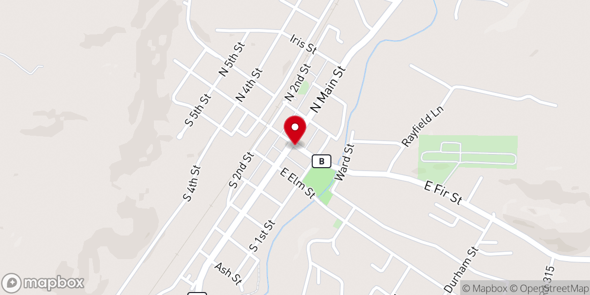 Map showing location of Mt Pleasant Missionary Baptist