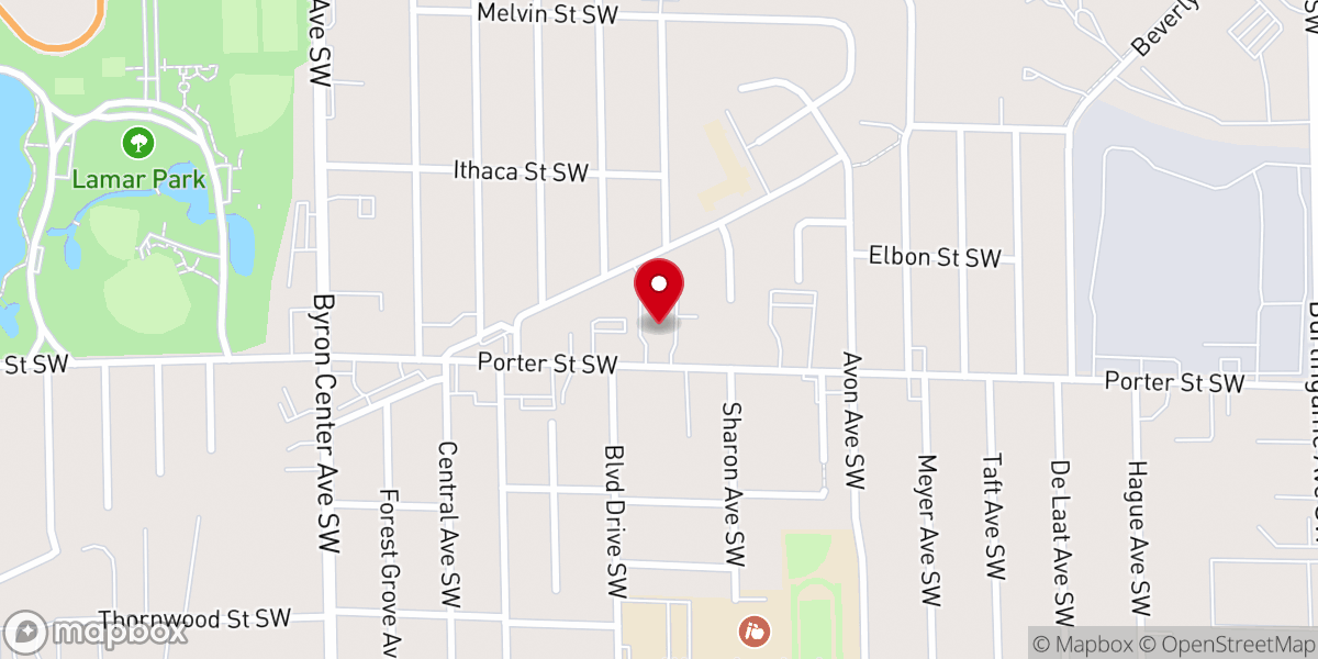 Map showing location of Christ Church Anglican Grand Rapids