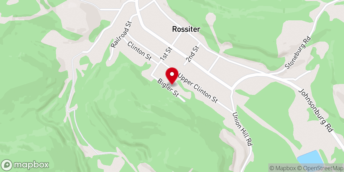 Map showing location of Church of the Resurrection - Rossiter