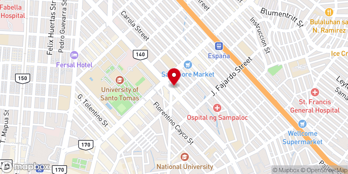 Map showing location of Sampaloc Bible Christian Community