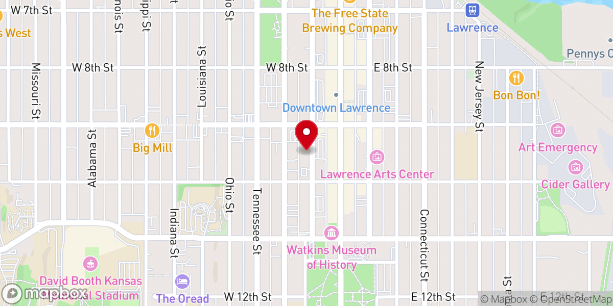 Map showing location of Plymouth Congregational Church