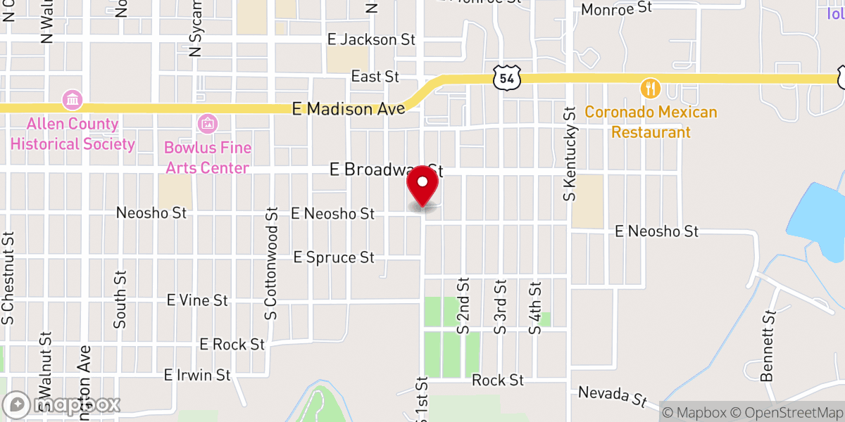 Map showing location of Church of God