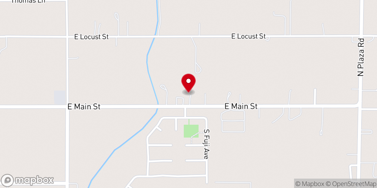Map showing location of The Orchard Community Center