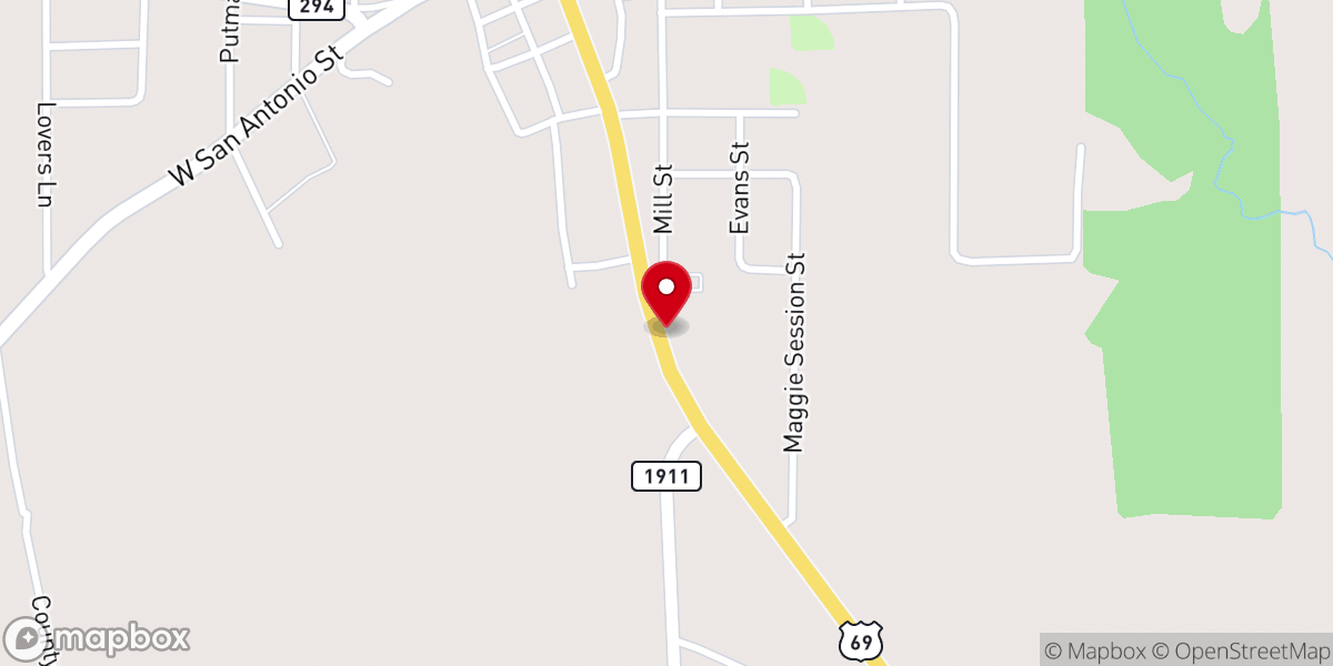 Map showing location of Alto Community Fellowship