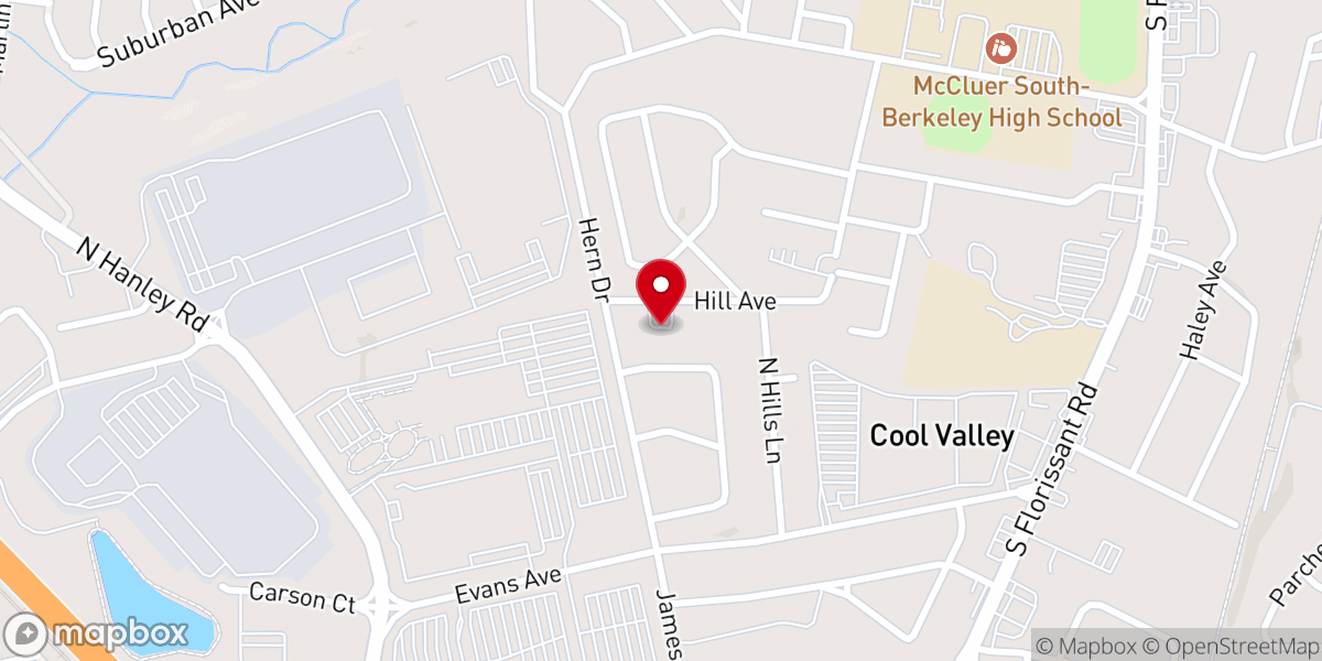 Map showing location of True Vine Baptist Church