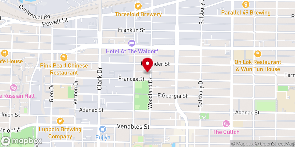 Map showing location of New Beginnings Baptist Church