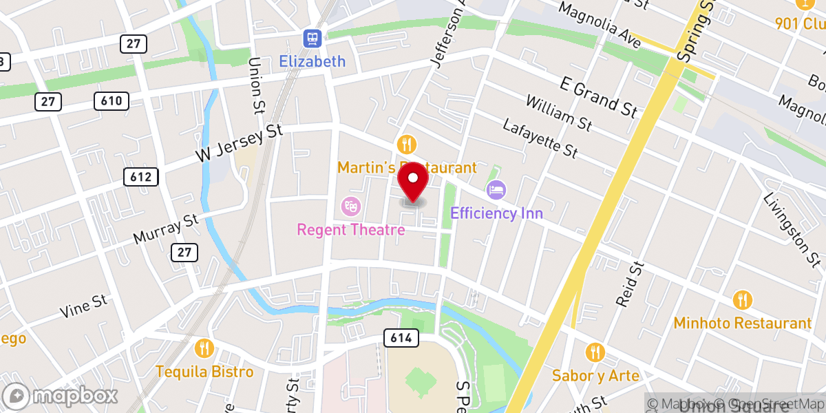 Map showing location of Siloam Presbyterian Church