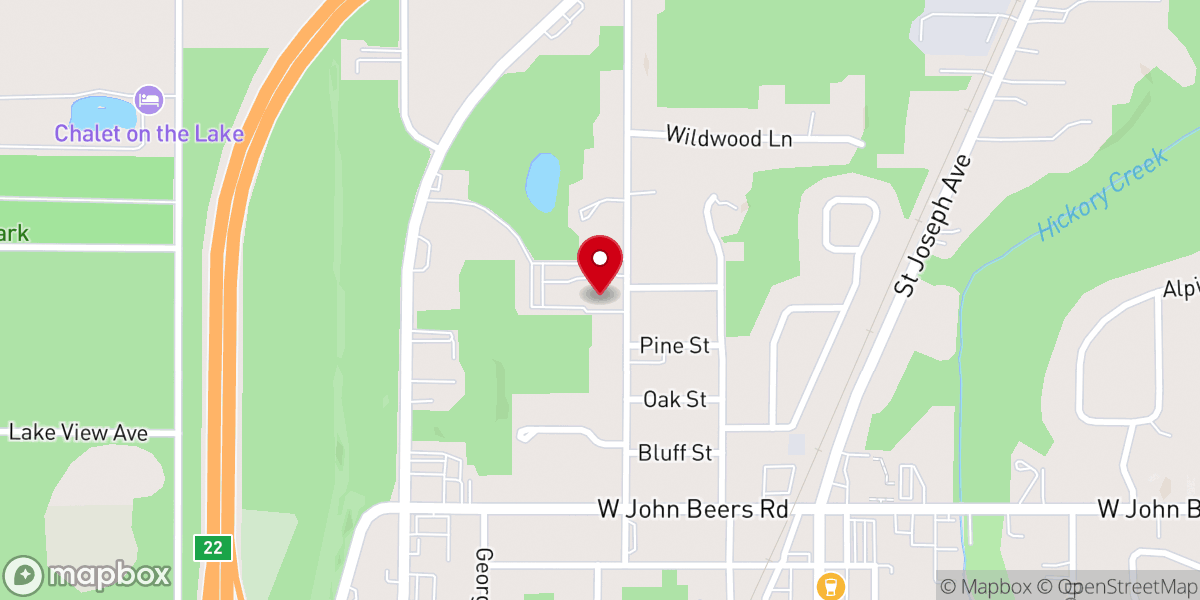 Map showing location of Stevensville United Methodist Church