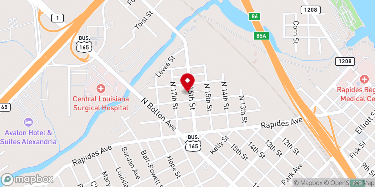 Map showing location of Philadelphia Baptist Church