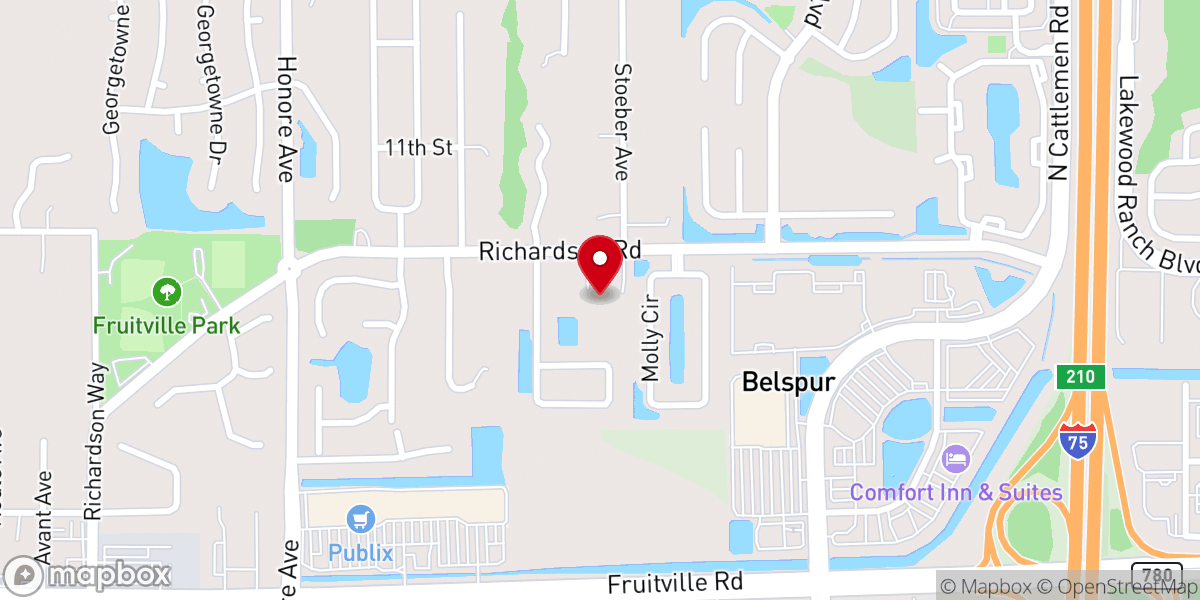 Map showing location of Restoration Church of Sarasota