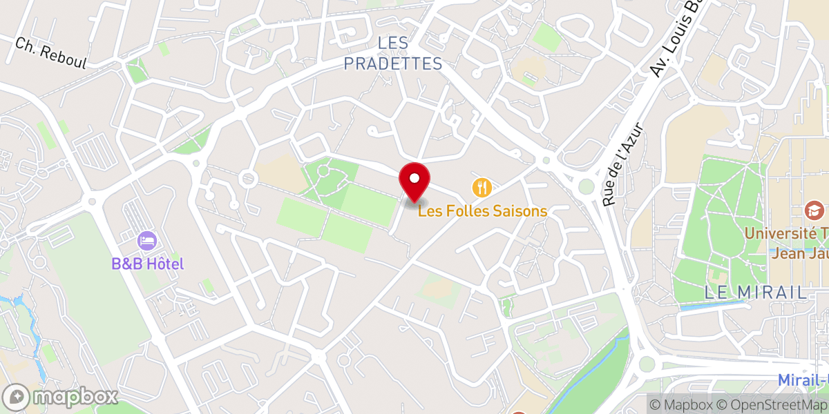 Map showing location of Eglise Evangélique de Toulouse-Ouest