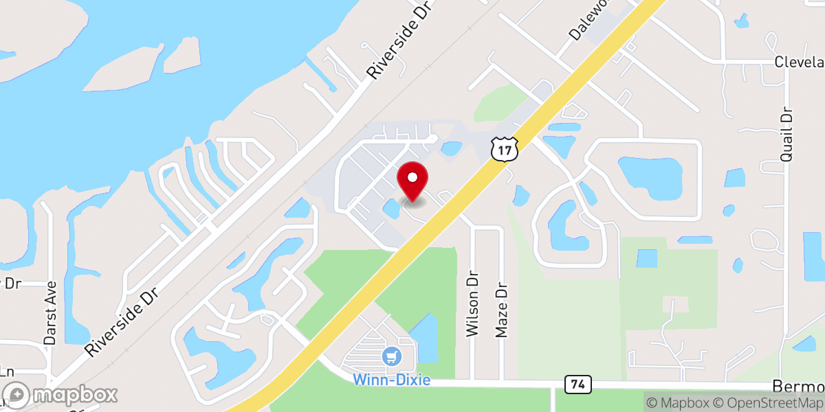 Map showing location of Gateway Worship Center