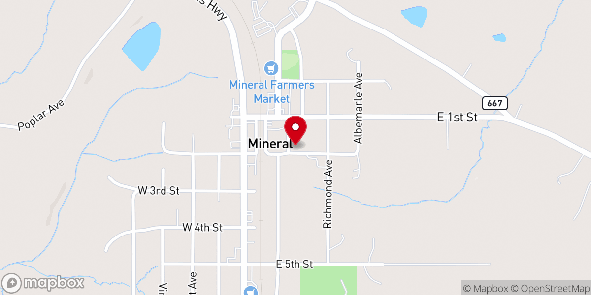 Map showing location of Calvary Chapel of Louisa