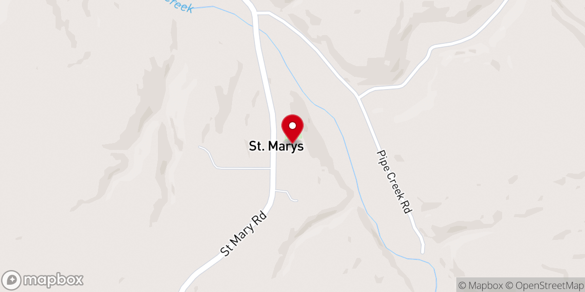 Map showing location of ST. MARYS HALL