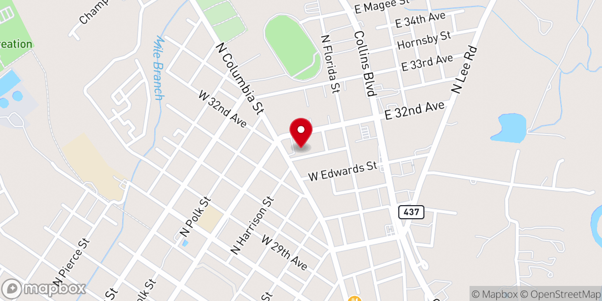 Map showing location of Faith Bible Church