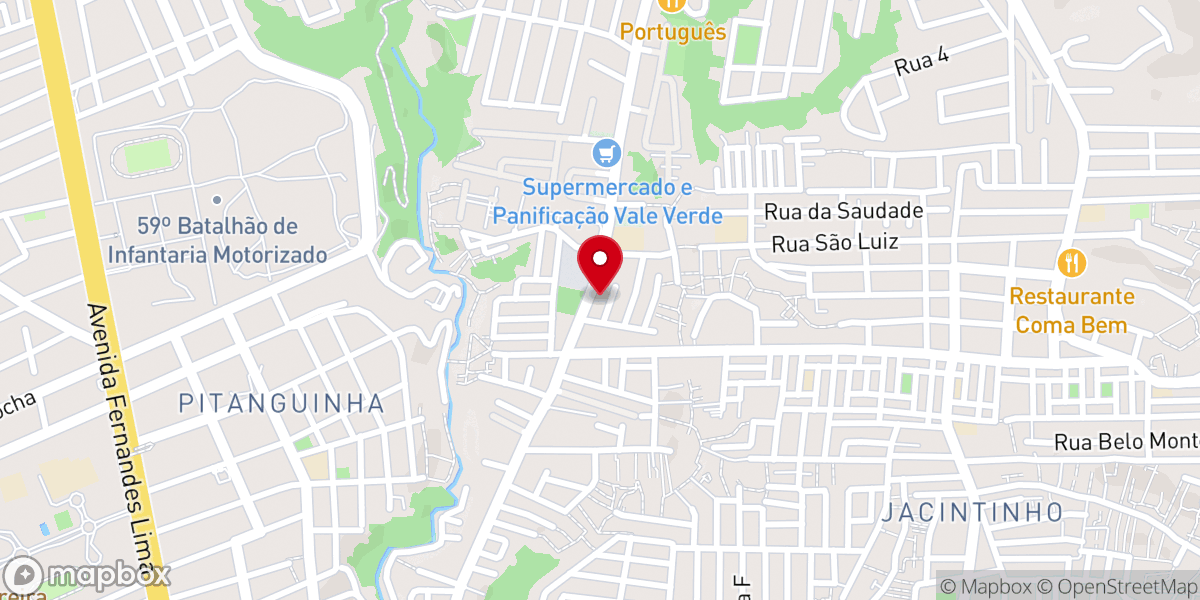 Map showing location of Primeira Igreja Batista de Feitosa