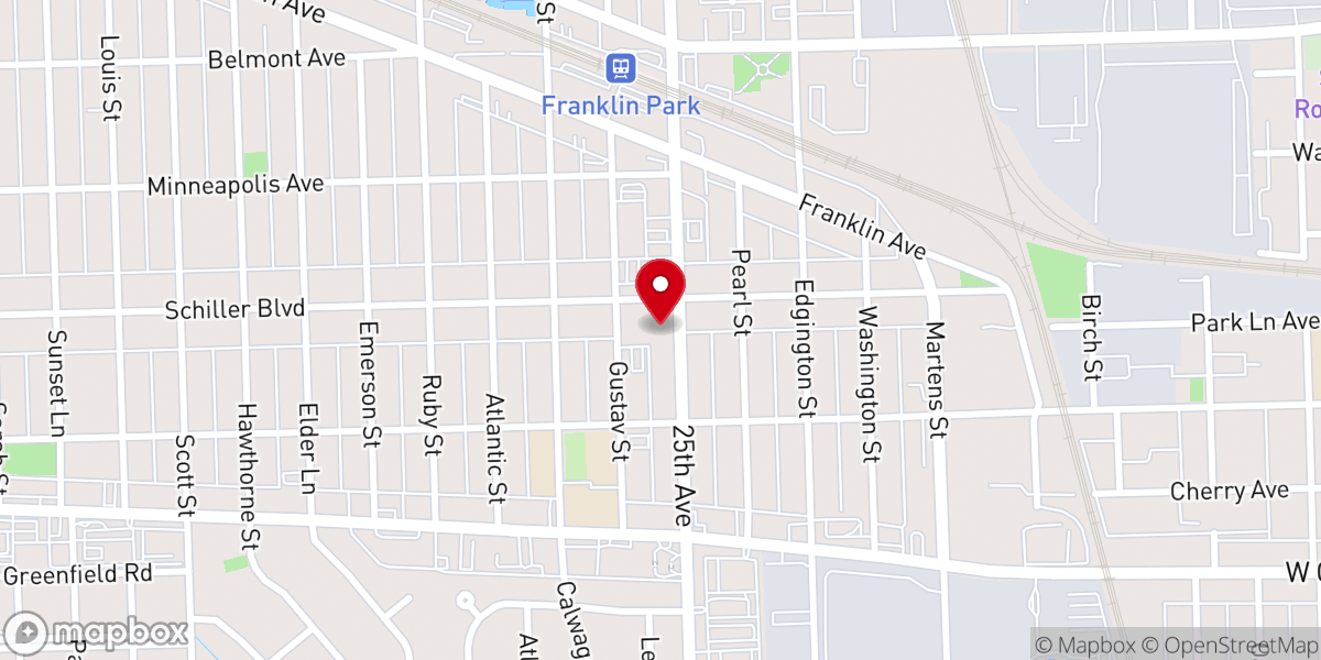 Map showing location of St. Gertrude Catholic Church