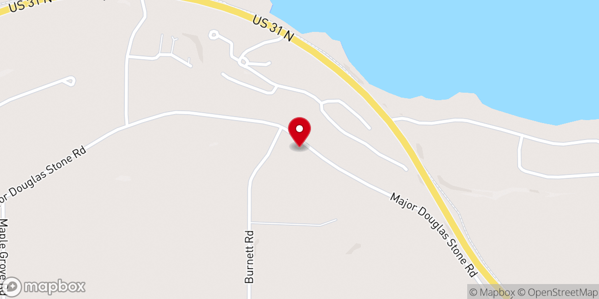 Map showing location of Northern Lake Michigan Spiritualist Camp