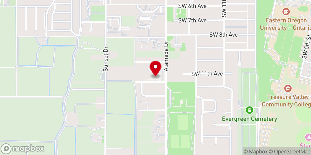 Map showing location of First Church of the Nazarene
