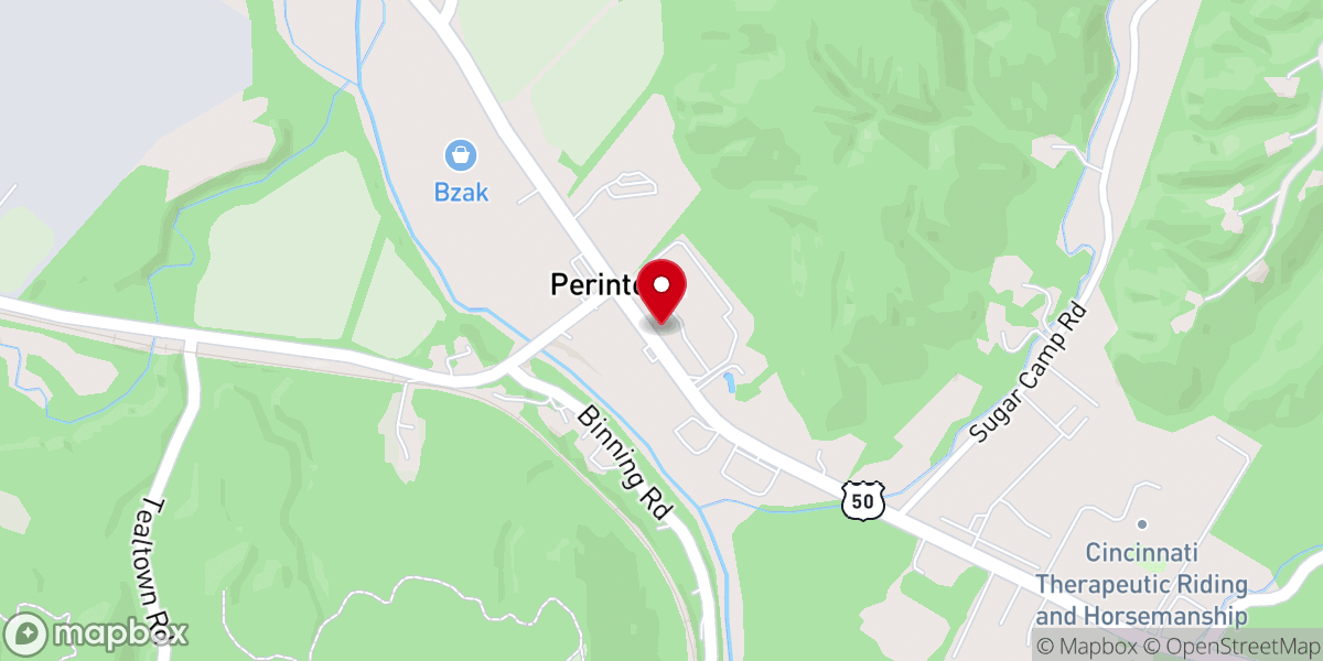 Map showing location of Perintown United Methodist Church