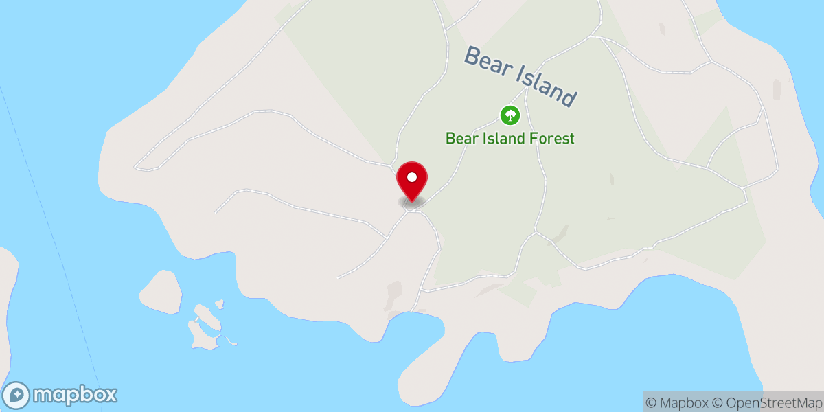 Map showing location of St. John's on-the-Lake Chapel