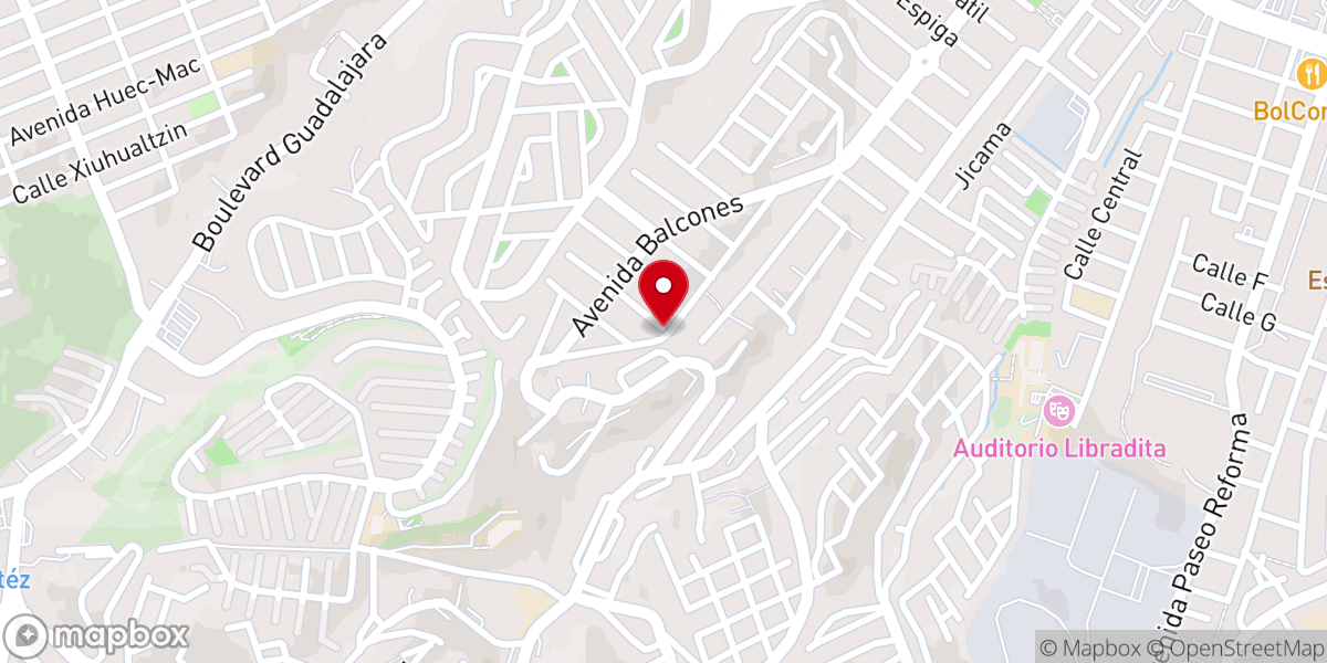 Map showing location of Iglesia Evangélica de la Santidad en México