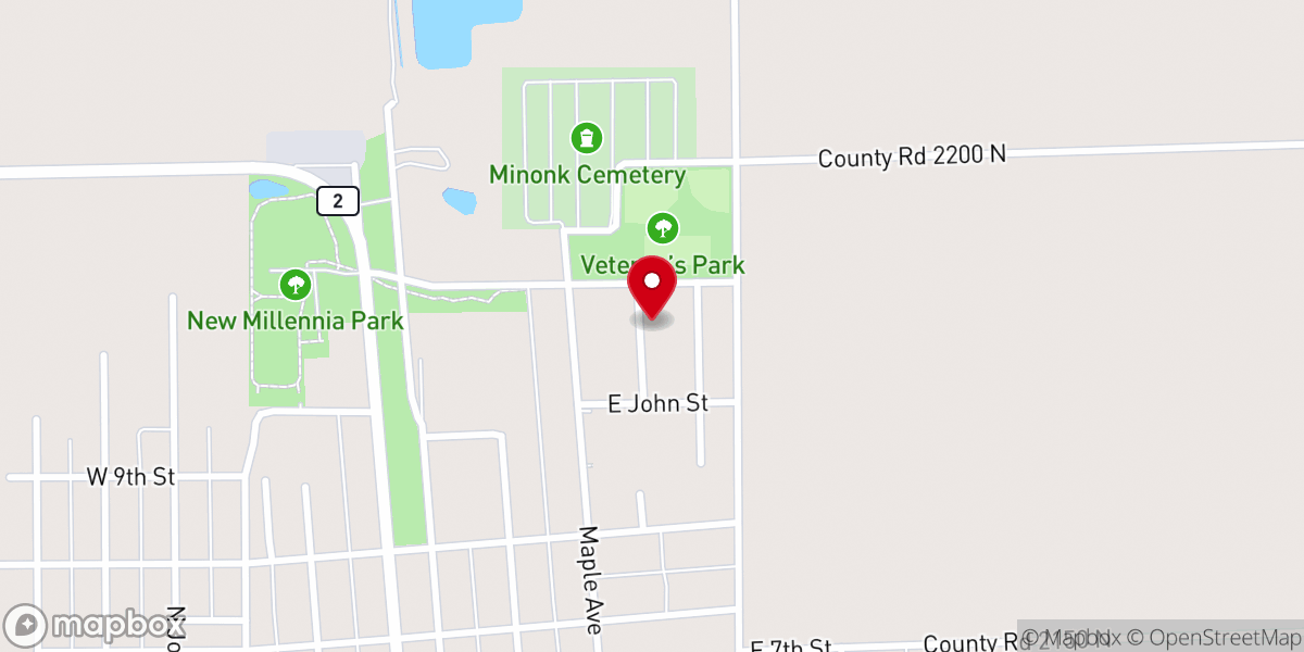 Map showing location of Miller Gary
