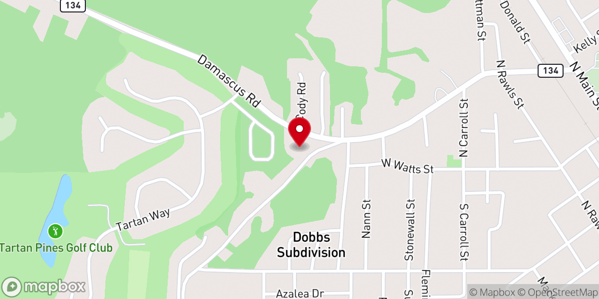 Map showing location of Westview Baptist Church