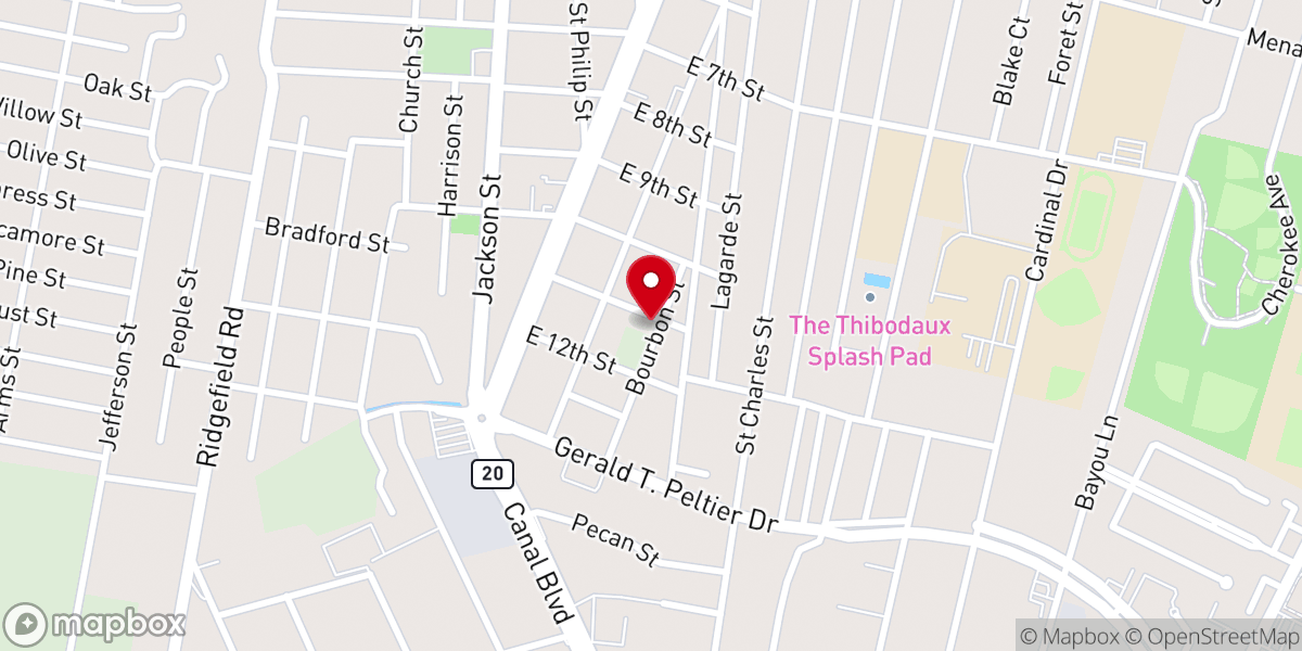Map showing location of St. Luke the Evangelist Catholic Church