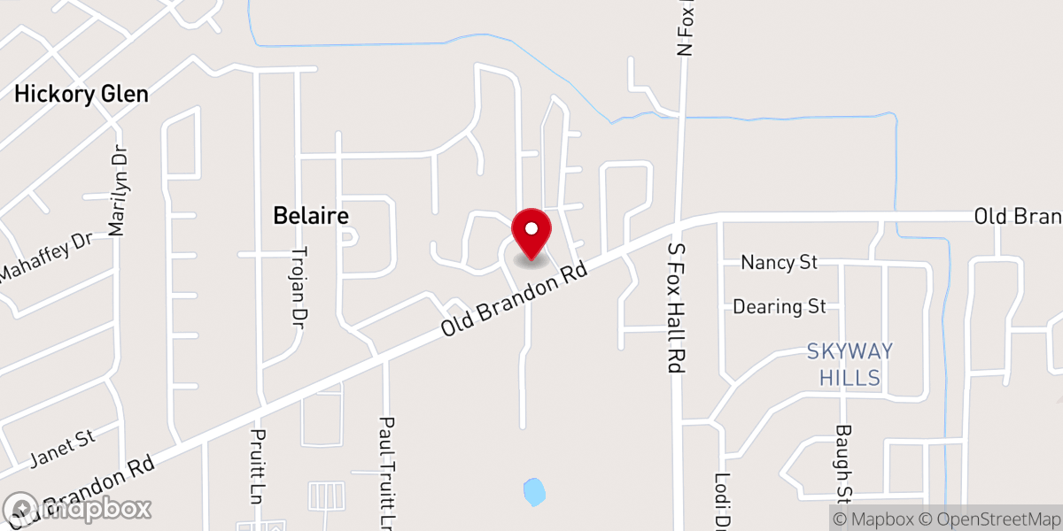 Map showing location of Crest Park Church of God