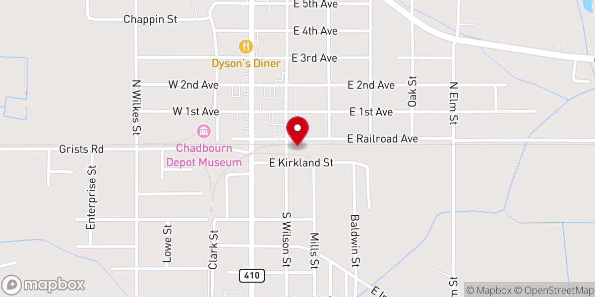 Map showing location of RJ Corman Railroad