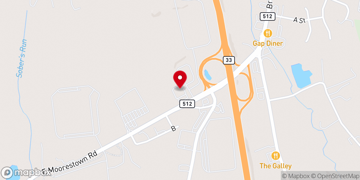 Map showing location of Blue Valley Lanes Inc