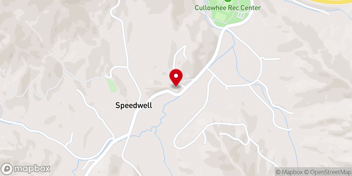 Map showing location of Speedwell United Methodist Church