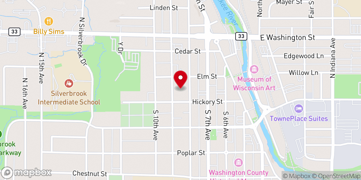 Map showing location of Holy Angels