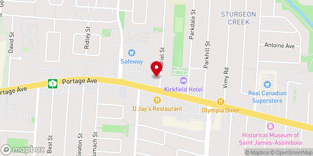 Map showing location of New Life Sanctuary Church