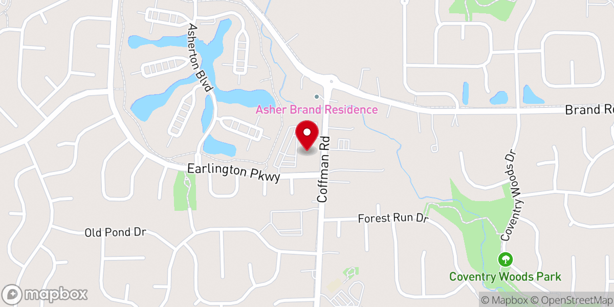 Map showing location of Dublin Baptist Church