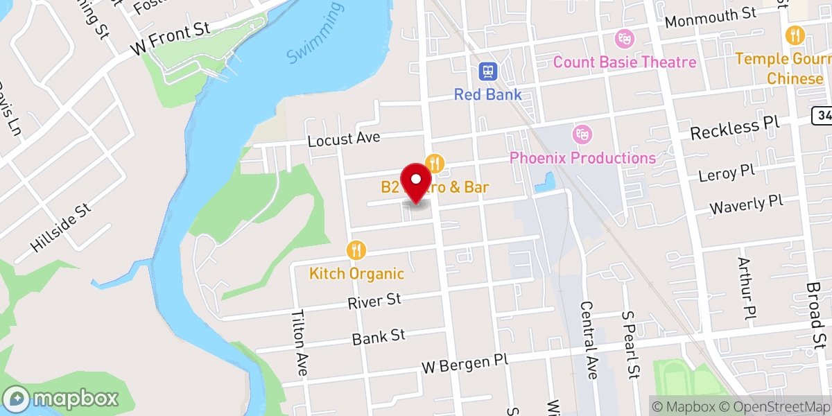 Map showing location of Pilgrim Baptist Church