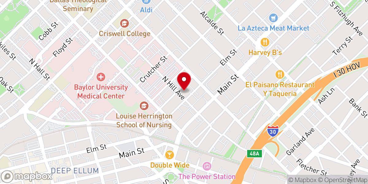 Map showing location of St. Edward Catholic Church