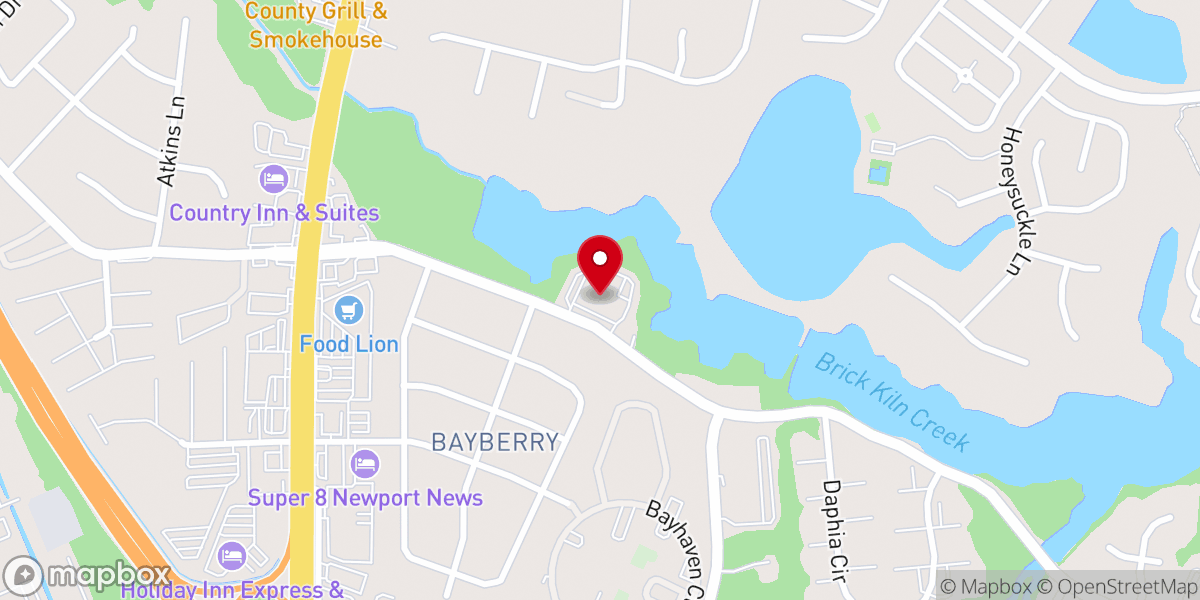 Map showing location of Chestnut Memorial United Methodist Church