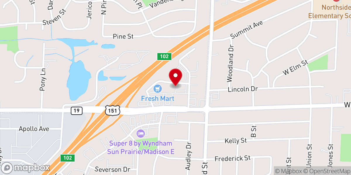 Map showing location of Church of Hope